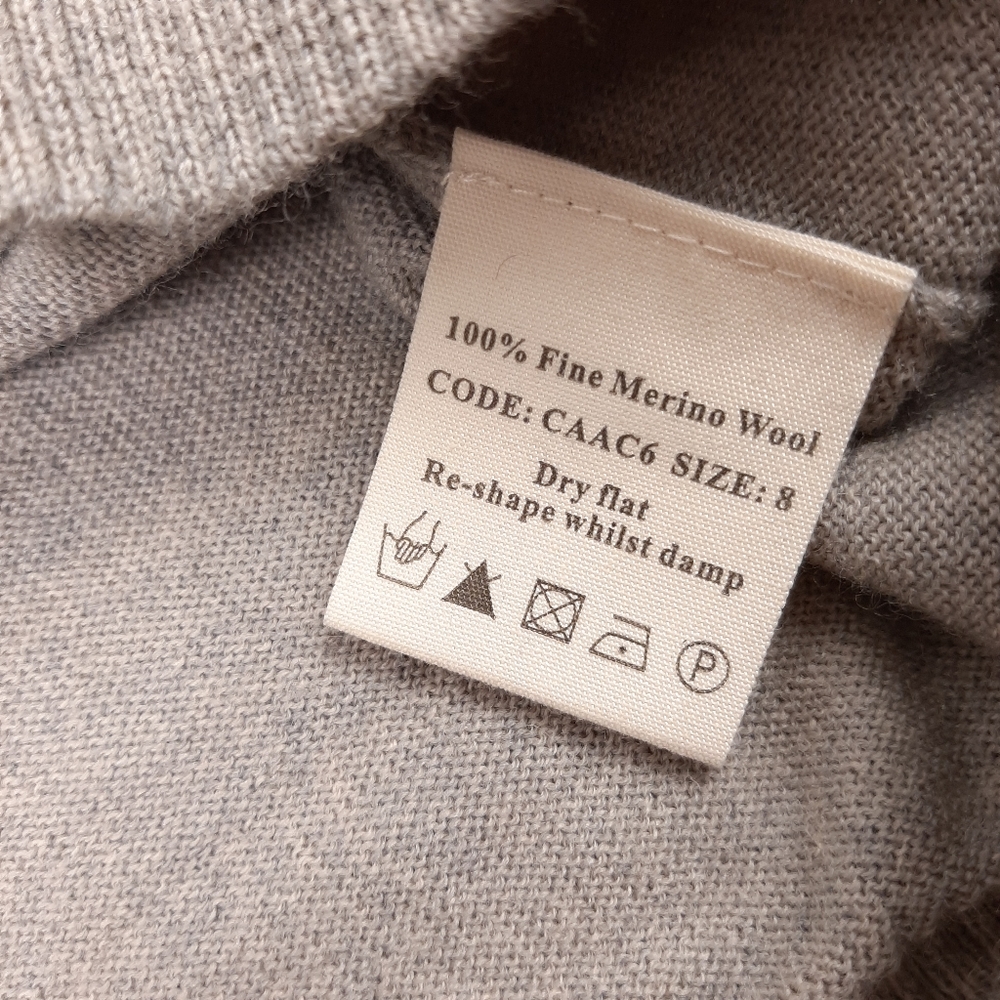 TOAST Button Shoulder Jumper UK 8 Marl Knit Grey/Beige - Picture 11 of 12